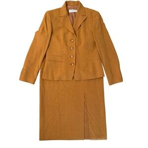 Bianca Germany Womens Brown Maxi Skirt Suit‎  sz 38